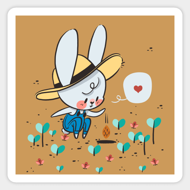 Garden Bunny Sticker by monitosbonitos